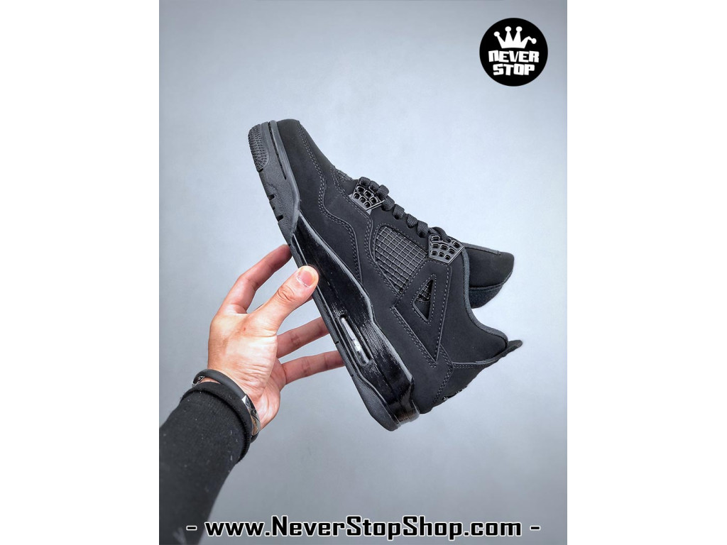 Giày sneaker nam nữ Nike Jordan 4 AJ4 Đen mẫu mới hot trend hàng replica 1:1 real chính hãng giá rẻ tốt nhất tại NeverStopShop.com HCM