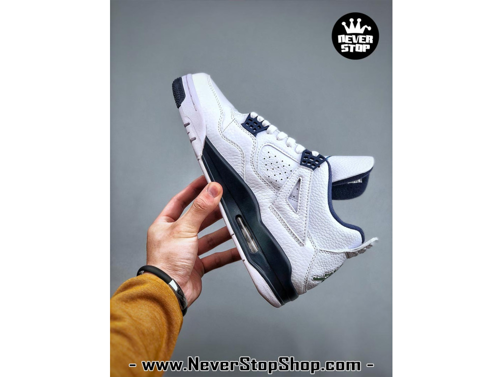 Giày sneaker nam nữ Nike Jordan 4 AJ4 Trắng Xanh Dương mẫu mới hot trend hàng replica 1:1 real chính hãng giá rẻ tốt nhất tại NeverStopShop.com HCM