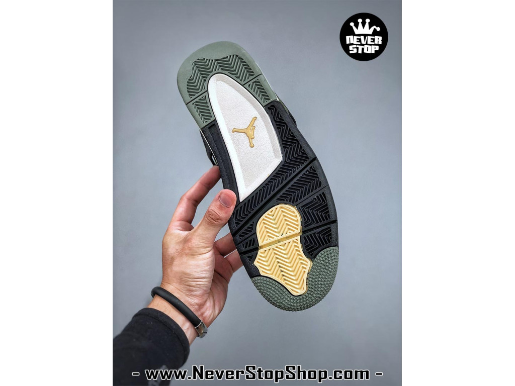 Giày sneaker nam nữ Nike Jordan 4 AJ4 Xanh Lá Đen mẫu mới hot trend hàng replica 1:1 real chính hãng giá rẻ tốt nhất tại NeverStopShop.com HCM