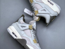 Giày sneaker nam nữ Nike Jordan 4 AJ4 Xám Xanh mẫu mới hot trend hàng replica 1:1 real chính hãng giá rẻ tốt nhất tại NeverStopShop.com HCM