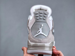 Giày sneaker nam nữ Nike Jordan 4 AJ4 Xám Trắng 1:1 real chính hãng giá rẻ tốt nhất tại NeverStopShop.com HCM