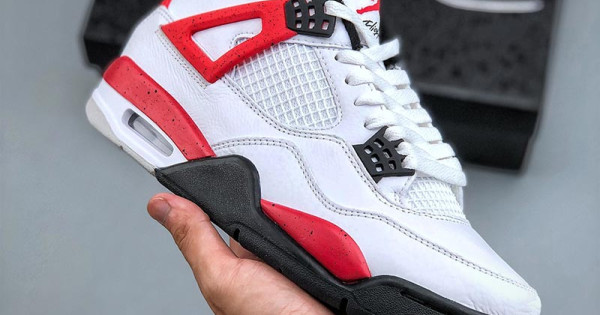 jordan 4's white and red