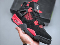 Giày sneaker nam nữ Nike Jordan 4 AJ4 Đen Đỏ mẫu mới hot trend hàng replica 1:1 real chính hãng giá rẻ tốt nhất tại NeverStopShop.com HCM