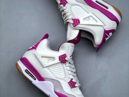 Giày sneaker nam nữ Nike Jordan 4 AJ4 Trắng Tím mẫu mới hot trend hàng replica 1:1 real chính hãng giá rẻ tốt nhất tại NeverStopShop.com HCM