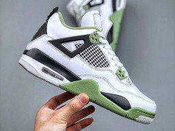 Giày sneaker nam nữ Nike Jordan 4 AJ4 Trắng Xanh Lá mẫu mới hot trend hàng replica 1:1 real chính hãng giá rẻ tốt nhất tại NeverStopShop.com HCM