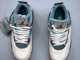 Giày sneaker nam nữ Nike Jordan 4 AJ4 Nâu Xanh Dương mẫu mới hot trend hàng replica 1:1 real chính hãng giá rẻ tốt nhất tại NeverStopShop.com HCM