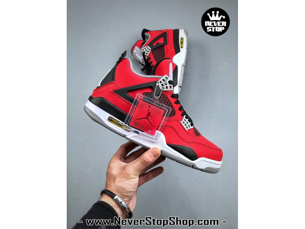 Giày sneaker nam nữ Nike Jordan 4 AJ4 Đỏ Đen mẫu mới hot trend hàng replica 1:1 real chính hãng giá rẻ tốt nhất tại NeverStopShop.com HCM