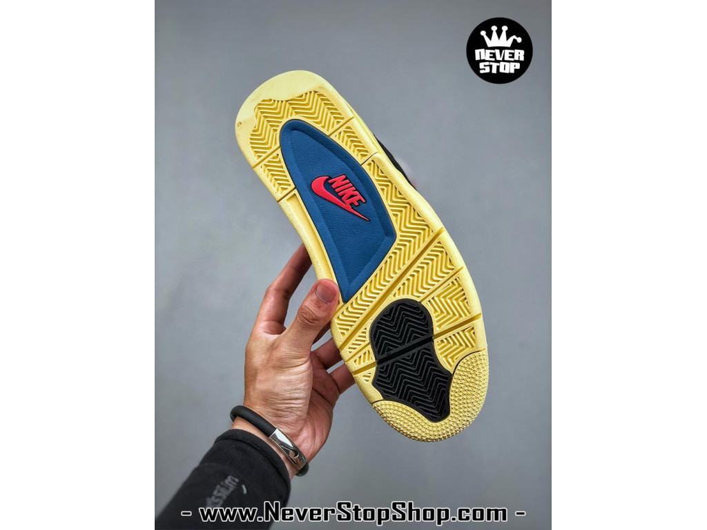 Giày sneaker nam nữ Nike Jordan 4 AJ4 Đen Vàng mẫu mới hot trend hàng replica 1:1 real chính hãng giá rẻ tốt nhất tại NeverStopShop.com HCM