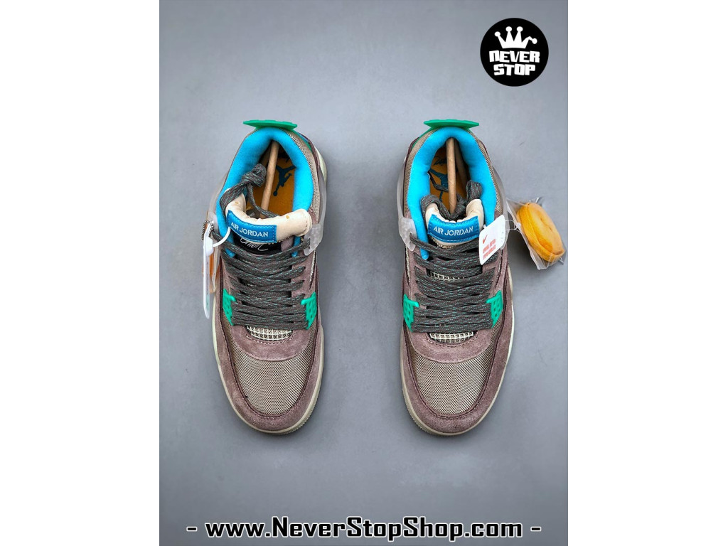 Giày sneaker nam nữ Nike Jordan 4 AJ4 Tím Xanh mẫu mới hot trend hàng replica 1:1 real chính hãng giá rẻ tốt nhất tại NeverStopShop.com HCM