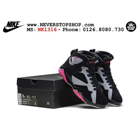 Nike Jordan 7 Black Grey Pink