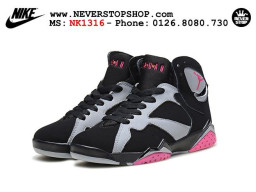 Giày Nike Jordan 7 Black Grey Pink nam nữ hàng chuẩn sfake replica 1:1 real chính hãng giá rẻ tốt nhất tại NeverStopShop.com HCM
