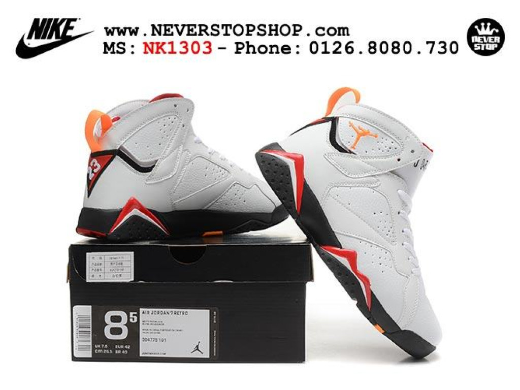 Giày Nike Jordan 7 Cardinal nam nữ hàng chuẩn sfake replica 1:1 real chính hãng giá rẻ tốt nhất tại NeverStopShop.com HCM