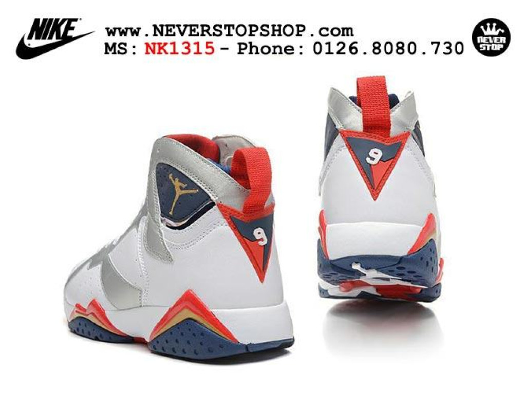 Giày Nike Jordan 7 Olympic nam nữ hàng chuẩn sfake replica 1:1 real chính hãng giá rẻ tốt nhất tại NeverStopShop.com HCM