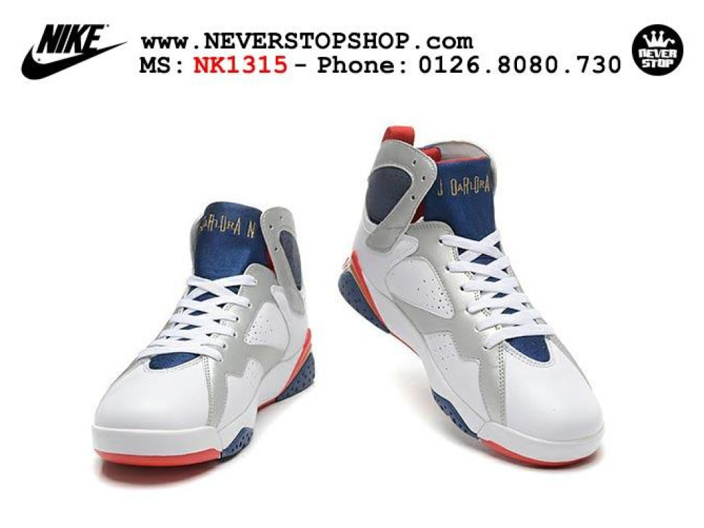 Giày Nike Jordan 7 Olympic nam nữ hàng chuẩn sfake replica 1:1 real chính hãng giá rẻ tốt nhất tại NeverStopShop.com HCM