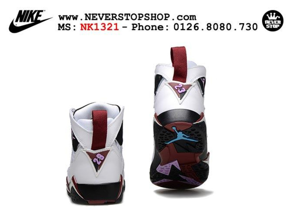 Giày Nike Jordan 7 White Purple nam nữ hàng chuẩn sfake replica 1:1 real chính hãng giá rẻ tốt nhất tại NeverStopShop.com HCM