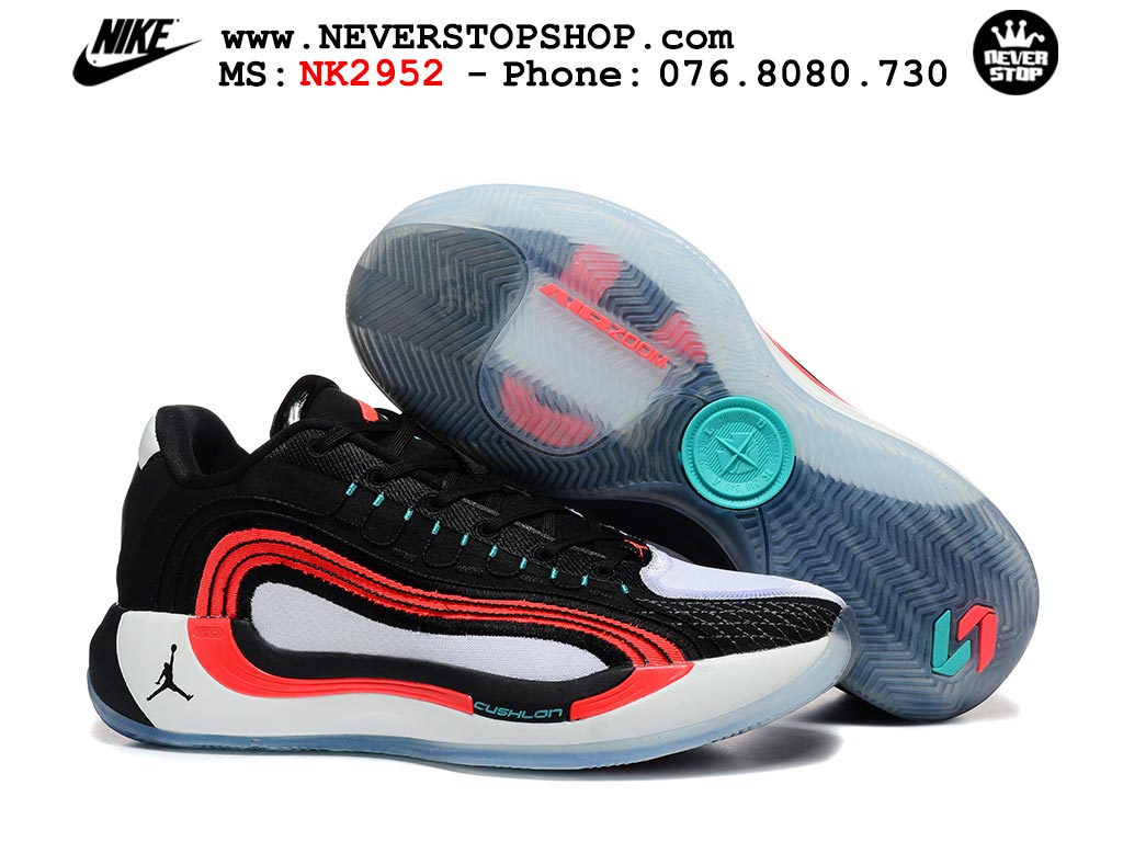 Giày bóng rổ nam nữ Nike Jordan Luka 4 Đen Đỏ cổ thấp mẫu mới, nhẹ êm thoáng khí đế XDR chống mòn bám rít sân NeverStopShop.com Giày thể thao Nike Jordan Luka 4 Đen Đỏ nam nữ bản siêu cấp rep 1:1 chuẩn real chính hãng authentic giá rẻ tốt nhất tại NeverStopShop.com