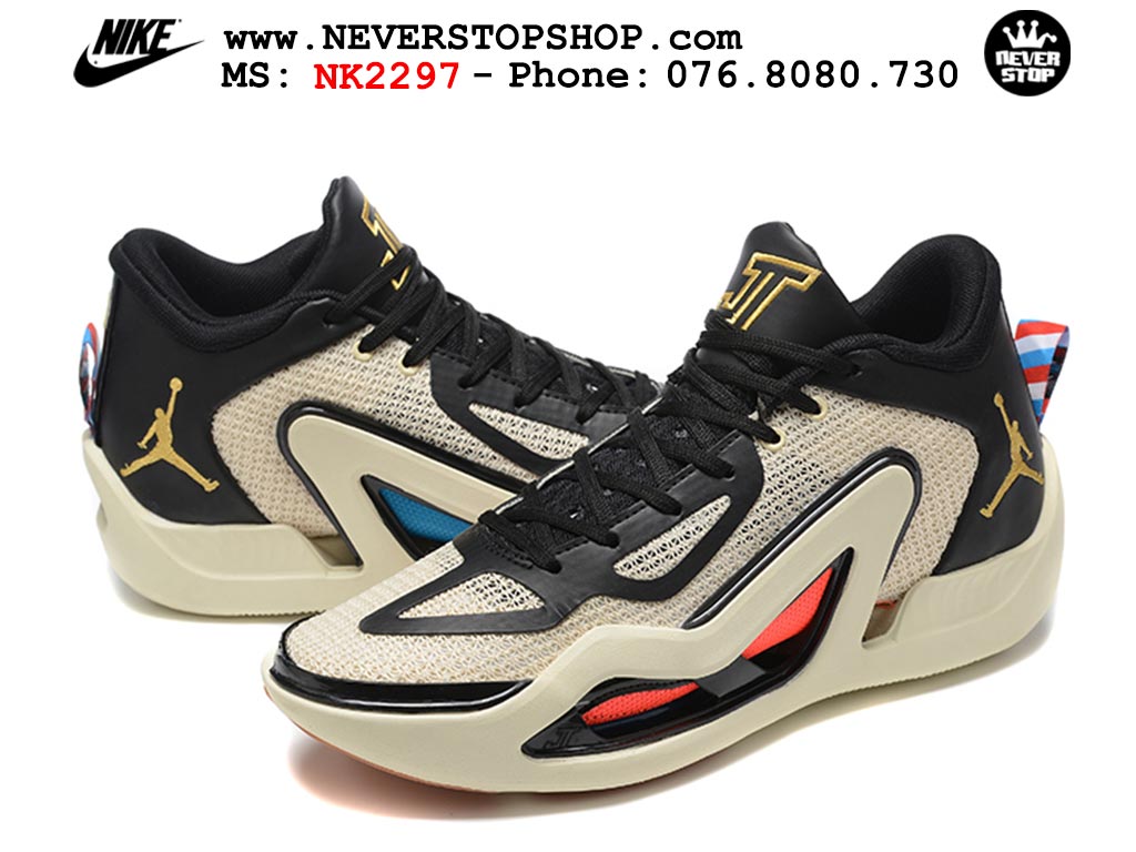 Giày bóng rổ cổ thấp Jordan Tatum 1 Đen Trắng chuyên indoor outdoor hàng siêu cấp chuẩn real chính hãng giá rẻ tốt nhất tại NeverStop Sneaker Shop Hồ Chí Minh