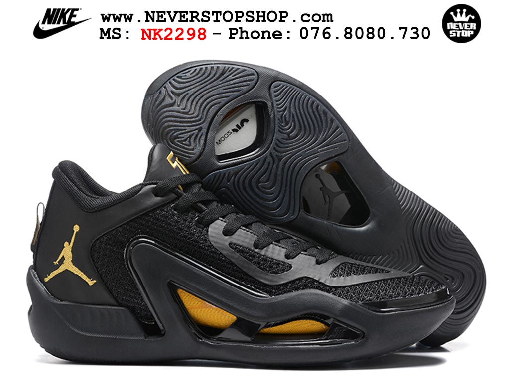 Giày bóng rổ cổ thấp Jordan Tatum 1 Đen Vàng chuyên indoor outdoor hàng siêu cấp chuẩn real chính hãng giá rẻ tốt nhất tại NeverStop Sneaker Shop Hồ Chí Minh