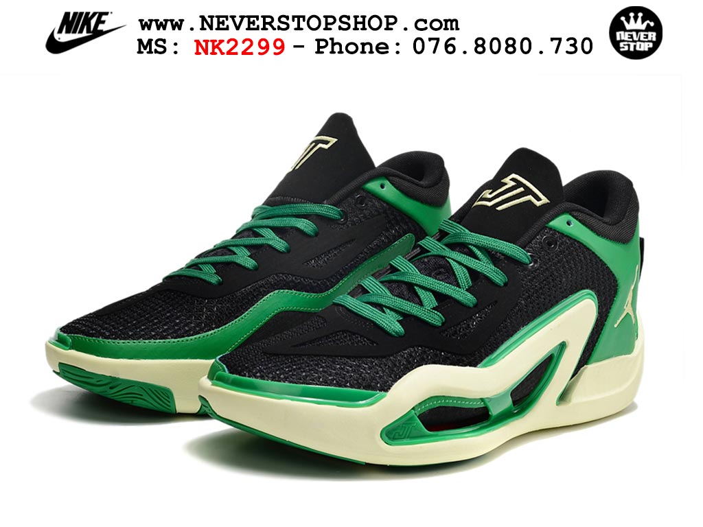 Giày bóng rổ cổ thấp Jordan Tatum 1 Đen Xanh Lá chuyên indoor outdoor hàng siêu cấp chuẩn real chính hãng giá rẻ tốt nhất tại NeverStop Sneaker Shop Hồ Chí Minh