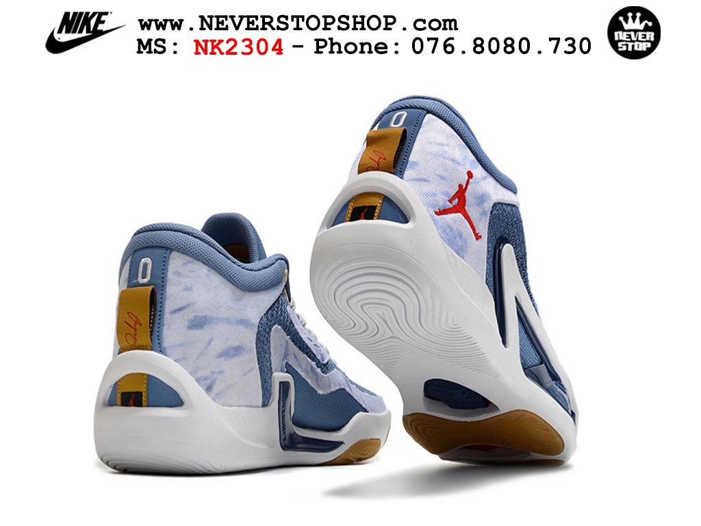 Giày bóng rổ cổ thấp Jordan Tatum 1 Xanh Dương Trắng chuyên indoor outdoor hàng siêu cấp chuẩn real chính hãng giá rẻ tốt nhất tại NeverStop Sneaker Shop Hồ Chí Minh