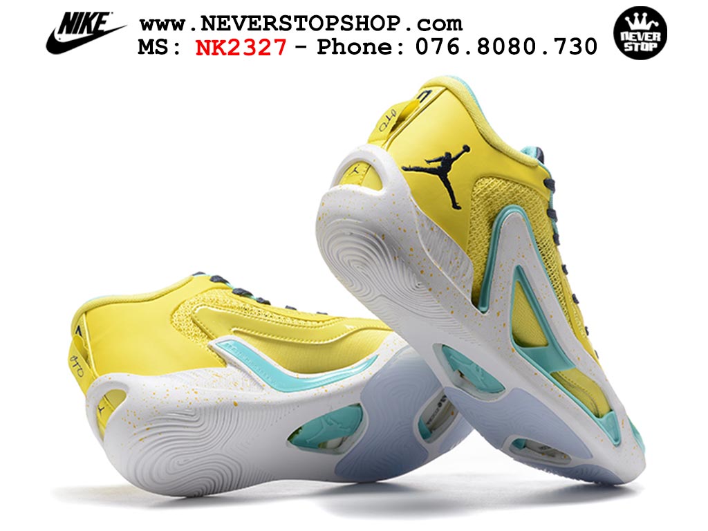 Giày bóng rổ cổ thấp Jordan Tatum 1 Vàng Trắng chuyên indoor outdoor hàng siêu cấp chuẩn real chính hãng giá rẻ tốt nhất tại NeverStop Sneaker Shop Hồ Chí Minh