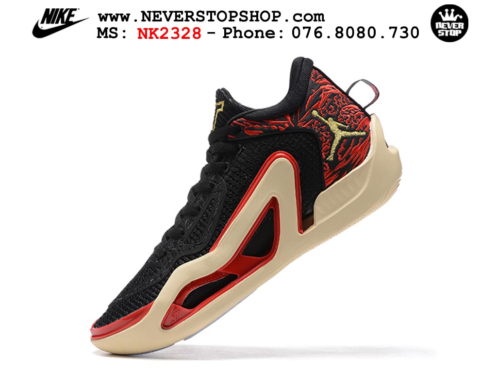 Giày bóng rổ cổ thấp Jordan Tatum 1 Đen Đỏ chuyên indoor outdoor hàng siêu cấp chuẩn real chính hãng giá rẻ tốt nhất tại NeverStop Sneaker Shop Hồ Chí Minh