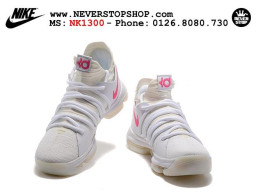 Giày Nike KD 10 White Pink Glow nam nữ hàng chuẩn sfake replica 1:1 real chính hãng giá rẻ tốt nhất tại NeverStopShop.com HCM