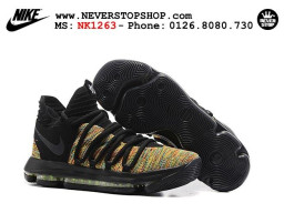 Giày Nike KD 10 Black Multicolor nam nữ hàng chuẩn sfake replica 1:1 real chính hãng giá rẻ tốt nhất tại NeverStopShop.com HCM