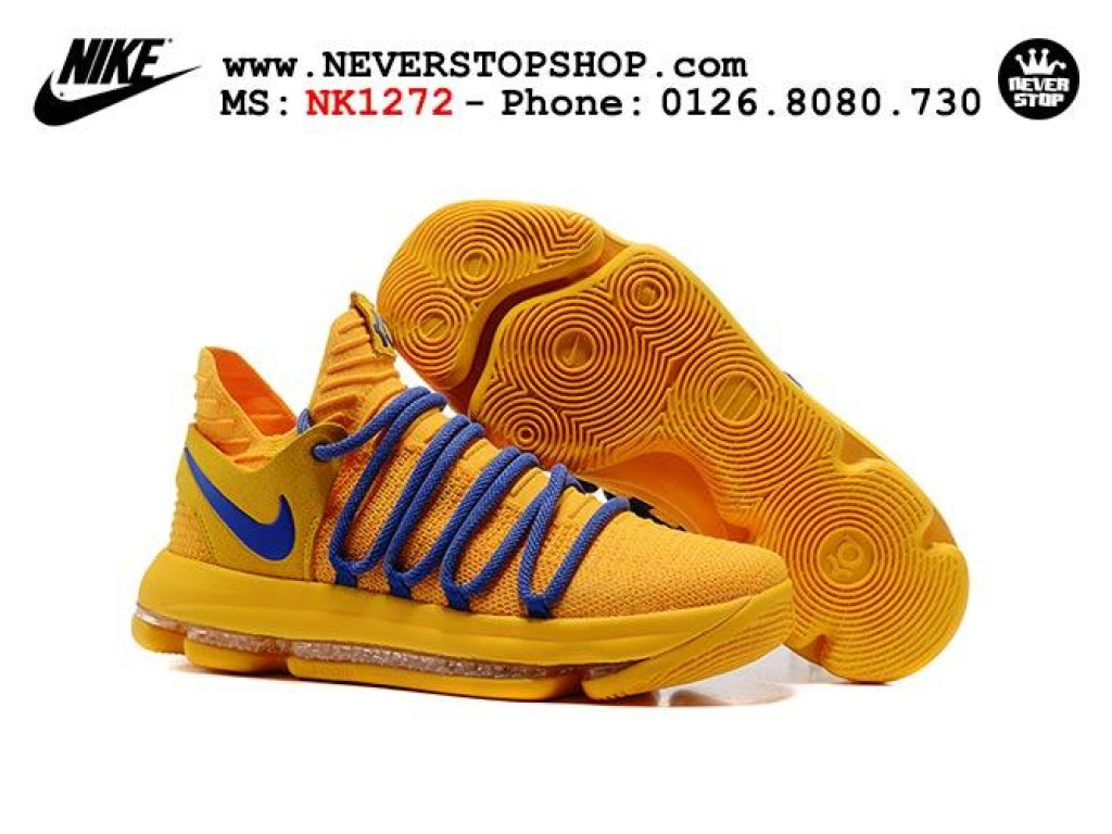 Giày Nike KD 10 EP Warrior Yellow nam nữ hàng chuẩn sfake replica 1:1 real chính hãng giá rẻ tốt nhất tại NeverStopShop.com HCM