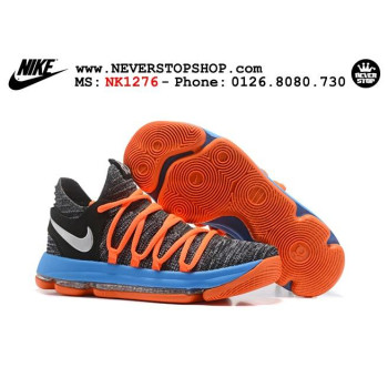 Nike KD 10 Grey Orange Blue