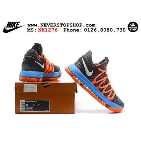 Nike KD 10 Grey Orange Blue