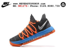 Giày Nike KD 10 Grey Orange Blue nam nữ hàng chuẩn sfake replica 1:1 real chính hãng giá rẻ tốt nhất tại NeverStopShop.com HCM