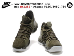 Giày Nike KD 10 Olive nam nữ hàng chuẩn sfake replica 1:1 real chính hãng giá rẻ tốt nhất tại NeverStopShop.com HCM