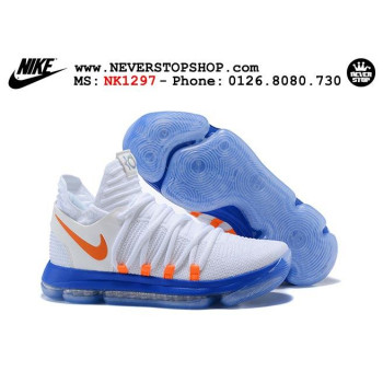 Nike KD 10 White Blue Orange