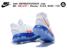 Giày Nike KD 10 White Blue Orange nam nữ hàng chuẩn sfake replica 1:1 real chính hãng giá rẻ tốt nhất tại NeverStopShop.com HCM