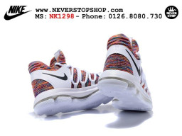 Giày Nike KD 10 White Multicolor nam nữ hàng chuẩn sfake replica 1:1 real chính hãng giá rẻ tốt nhất tại NeverStopShop.com HCM