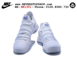 Giày Nike KD 10 White Royal Blue nam nữ hàng chuẩn sfake replica 1:1 real chính hãng giá rẻ tốt nhất tại NeverStopShop.com HCM