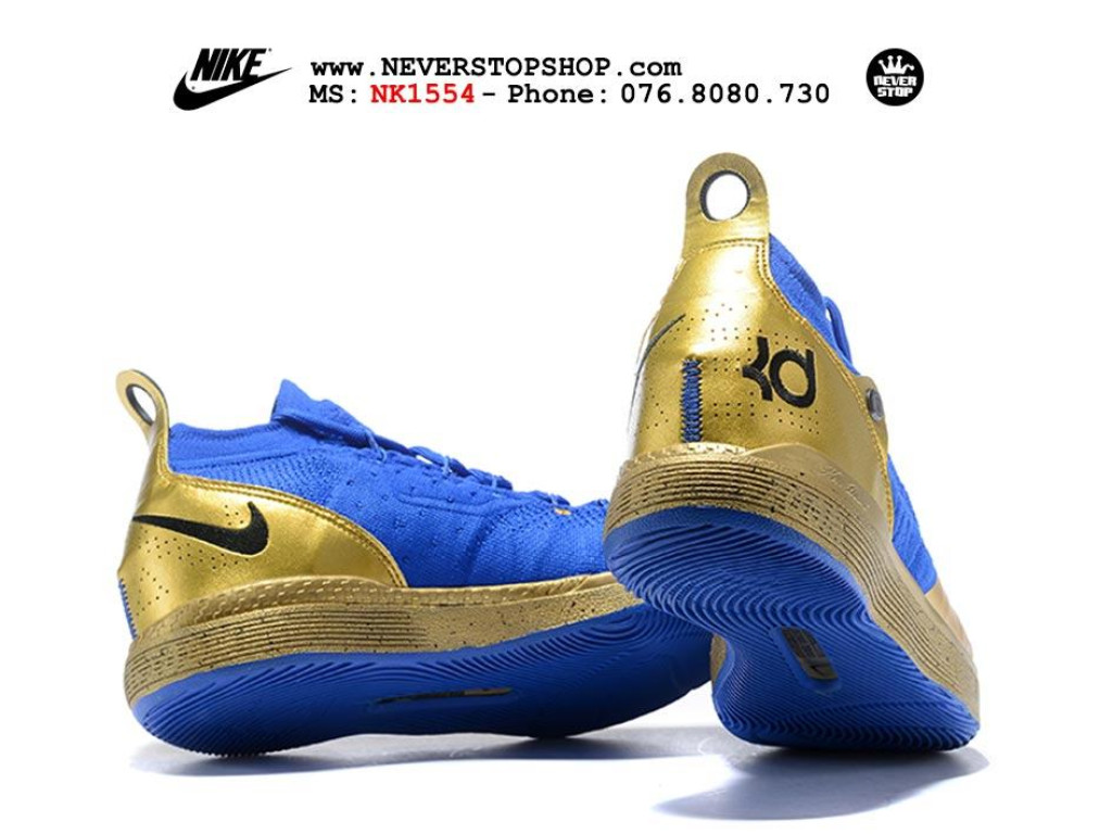 Giày Nike KD 11 Blue Gold nam nữ hàng chuẩn sfake replica 1:1 real chính hãng giá rẻ tốt nhất tại NeverStopShop.com HCM