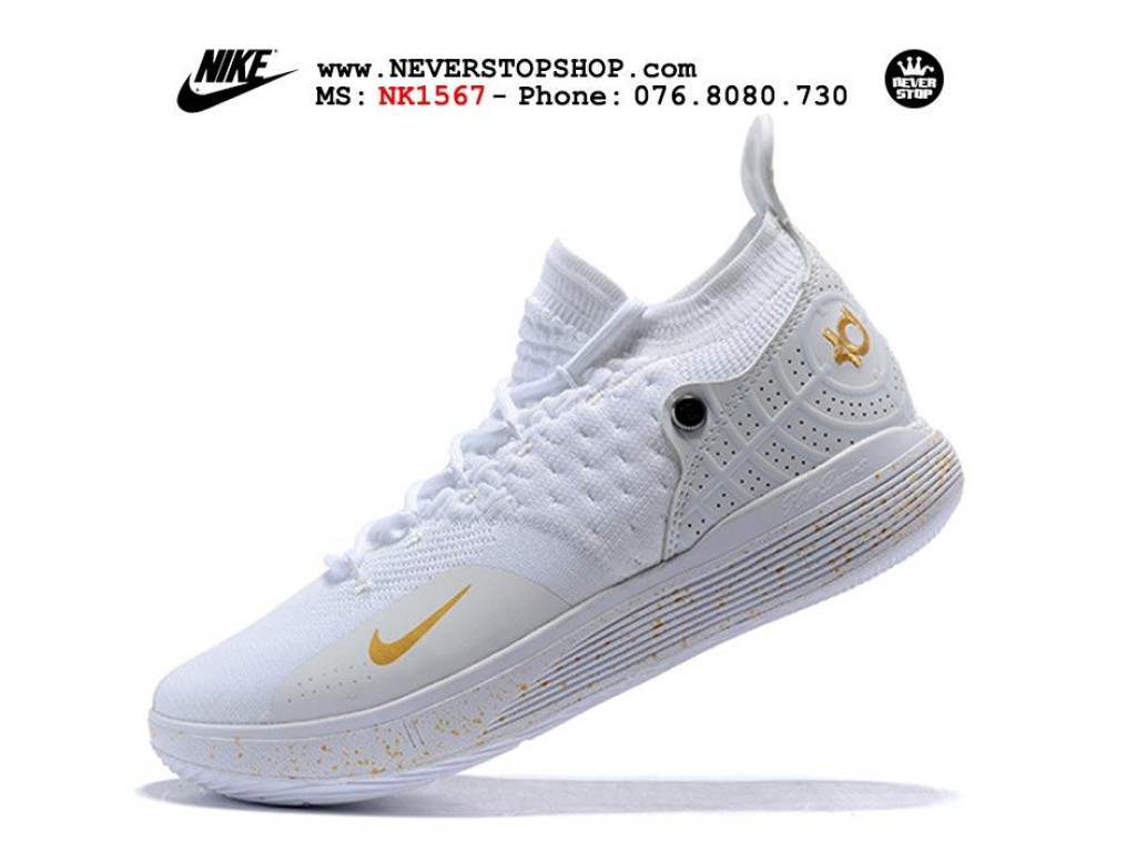Giày Nike KD 11 White Gold nam nữ hàng chuẩn sfake replica 1:1 real chính hãng giá rẻ tốt nhất tại NeverStopShop.com HCM