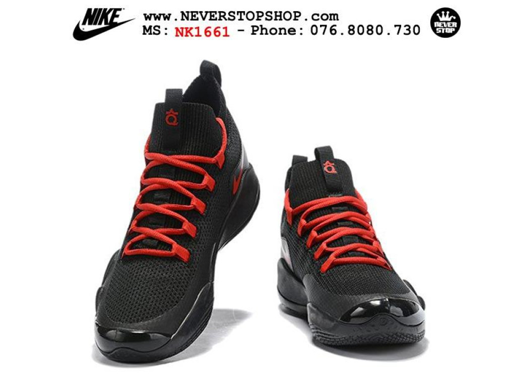 Giày Nike KD 12 Flywire Black Red nam nữ hàng chuẩn sfake replica 1:1 real chính hãng giá rẻ tốt nhất tại NeverStopShop.com HCM
