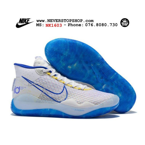 Nike KD 12 Warriors White Blue