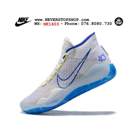 Nike KD 12 Warriors White Blue