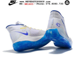 Giày Nike KD 12 Warriors White Blue nam nữ hàng chuẩn sfake replica 1:1 real chính hãng giá rẻ tốt nhất tại NeverStopShop.com HCM