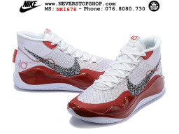Giày Nike KD 12 White Red nam nữ hàng chuẩn sfake replica 1:1 real chính hãng giá rẻ tốt nhất tại NeverStopShop.com HCM