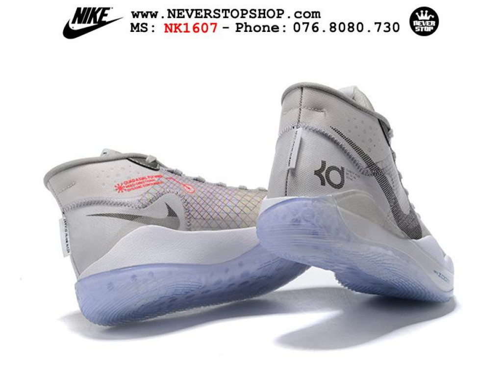 Giày Nike KD 12 Wolf Grey nam nữ hàng chuẩn sfake replica 1:1 real chính hãng giá rẻ tốt nhất tại NeverStopShop.com HCM
