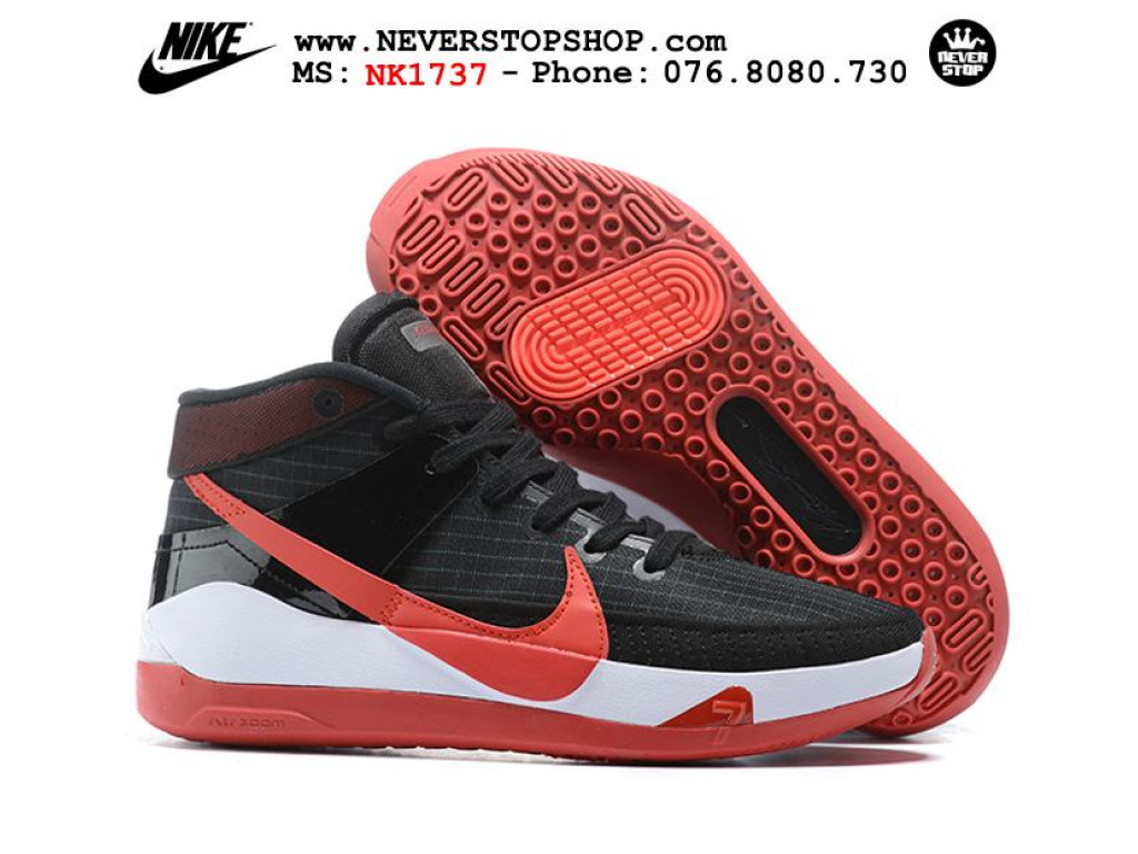 Giày Nike KD 13 Đen Đỏ hàng chuẩn sfake replica 1:1 real chính hãng giá rẻ tốt nhất tại NeverStopShop.com HCM