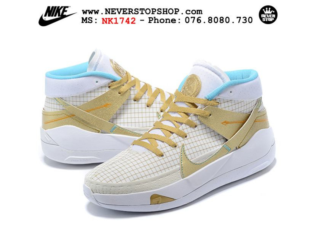 Giày Nike KD 13 Trắng Vàng hàng chuẩn sfake replica 1:1 real chính hãng giá rẻ tốt nhất tại NeverStopShop.com HCM