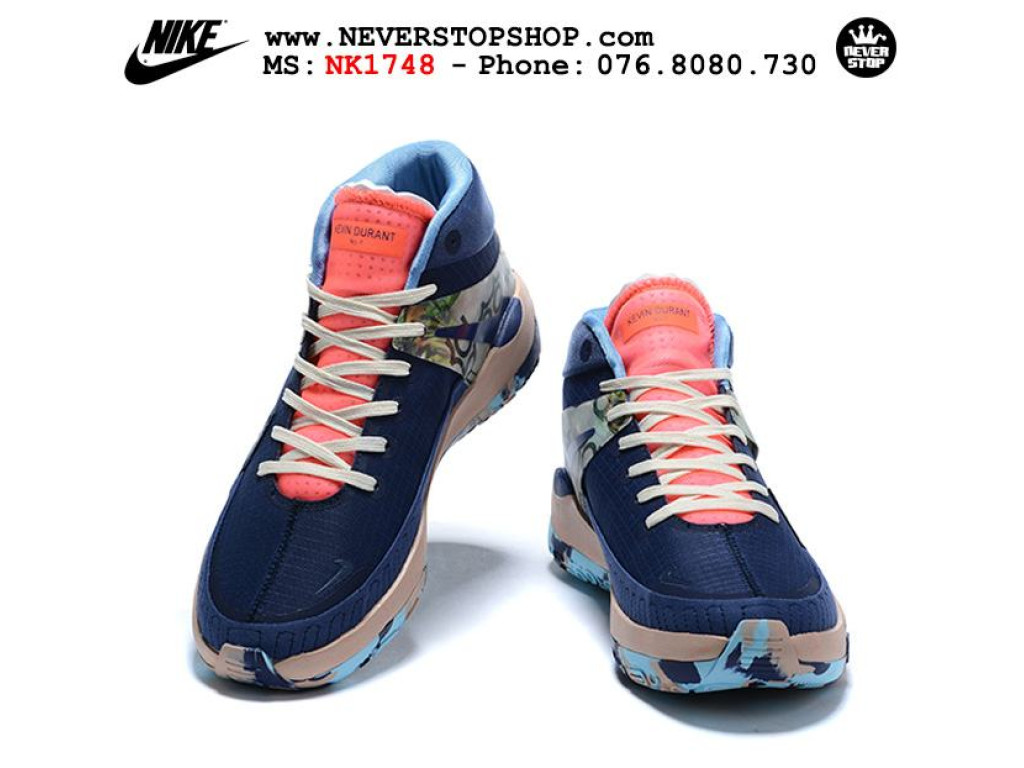 Giày Nike KD 13 Xanh Hồng hàng chuẩn sfake replica 1:1 real chính hãng giá rẻ tốt nhất tại NeverStopShop.com HCM