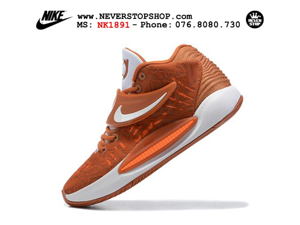 Giày thể thao Nike KD 14 Nâu Trắng nam sfake replica 1:1 real chính hãng giá rẻ tốt nhất tại NeverStopShop.com HCM