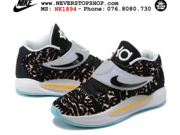 Giày thể thao Nike KD 14 Đen Trắng Xanh nam sfake replica 1:1 real chính hãng giá rẻ tốt nhất tại NeverStopShop.com HCM
